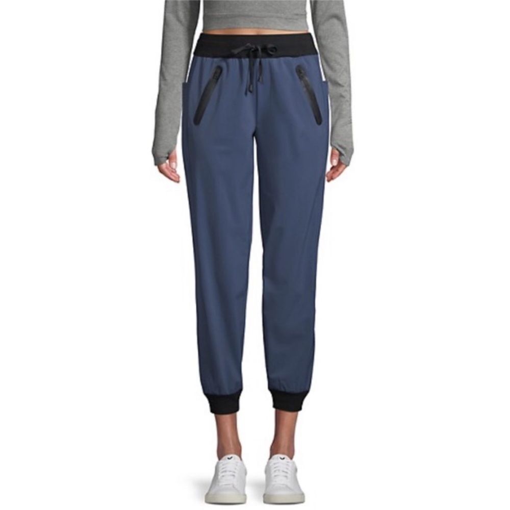 Blanc Noir Getaway Pants Joggers Large Blue Black Athleisure Normcore
